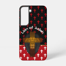 Colorful Red Black White Crosses Lion of Judah Samsung Galaxy Hülle