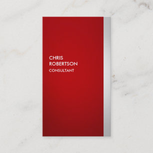 Colorful Red Gray Attractive Business Card Visitenkarte
