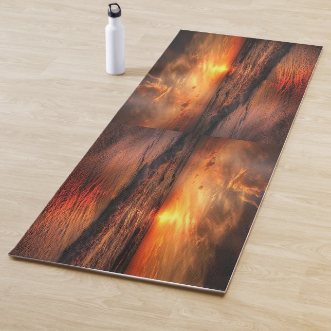 Colorful Retro Beach Sunset Yogamatte (Beispiel)