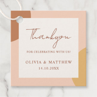 Colorful Retro Bohemian Arches Thank You Wedding Geschenkanhänger