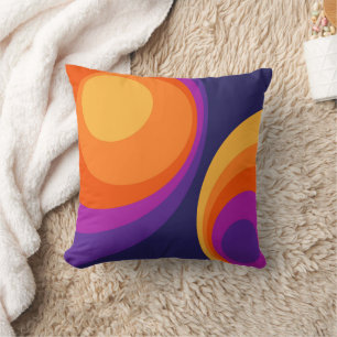 Colorful retro Circles Design Kissen
