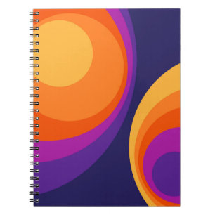 Colorful retro Circles Design Notizblock
