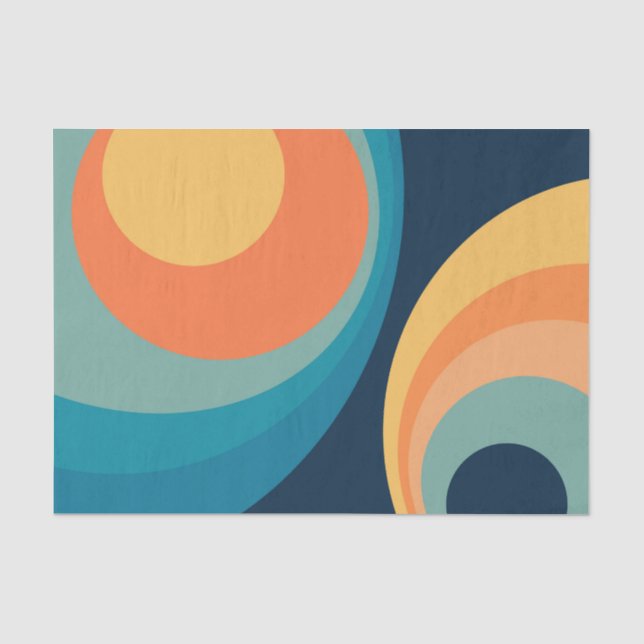 Colorful retro Circles Design Seidenpapier (Vorderseite)