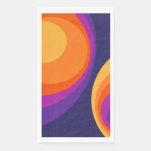 Colorful retro Circles Design Serviette