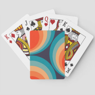 Colorful retro Circles Design Spielkarten