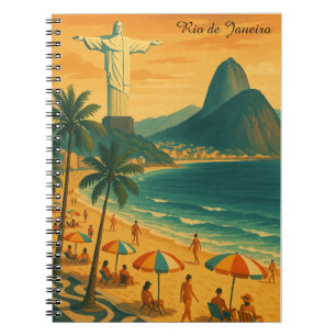 Colorful Rio de Janeiro Brasilien Copacabana Beach Notizblock
