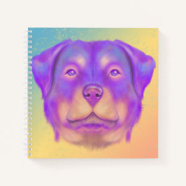 Colorful Rottweiler Notizbuch