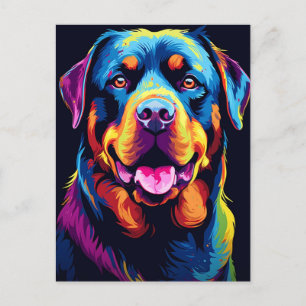 Colorful Rottweiler Postkarte