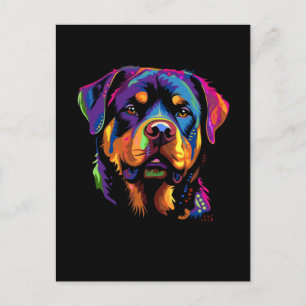 Colorful Rottweiler Postkarte