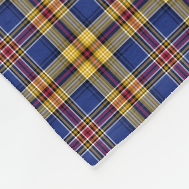 Colorful Royal Blue Kariert Murtagh Tartan Fleecedecke (Ecke)