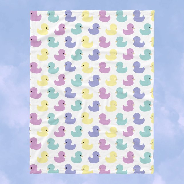 Colorful Rubber Duckies Baby Kids Fleece Blanken (Von Creator hochgeladen)