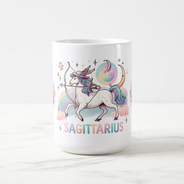 Colorful Sagittarius Archer Zodiac Astrology Kaffeetasse (Mittel)