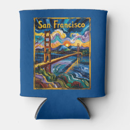 Colorful San Francisco California Van Gogh Vintage Dosenkühler