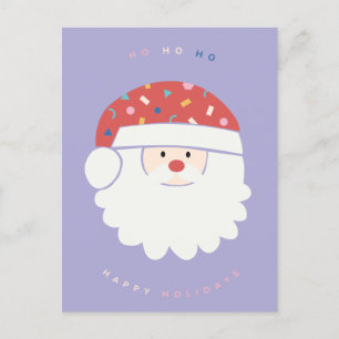 Colorful Santa Ho Ho Illustrierte Weihnachten