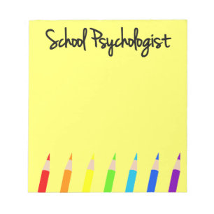 Colorful School Psychologin Notepad Notizblock