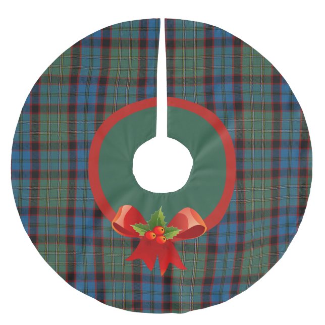 Colorful Scottish Clan MacNicol Polyester Weihnachtsbaumdecke (Vorderseite)