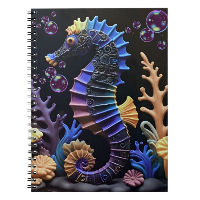  Colorful Seahorse Notizblock (Vorderseite)