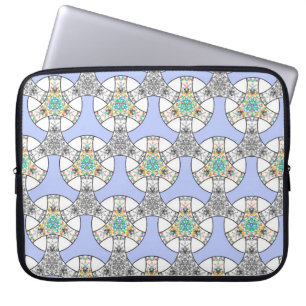 Colorful seamless mosaic interlacing stripes patte laptopschutzhülle