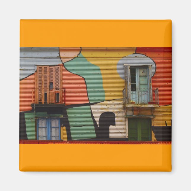 Colorful Shacks Buenes Aires Argentinien Magnet (Vorne)