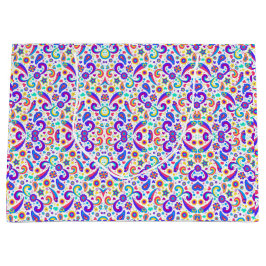 Colorful shopping bag with a vibrant paisley  große geschenktüte