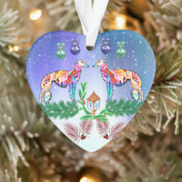 Colorful Silken Windhound Ornament