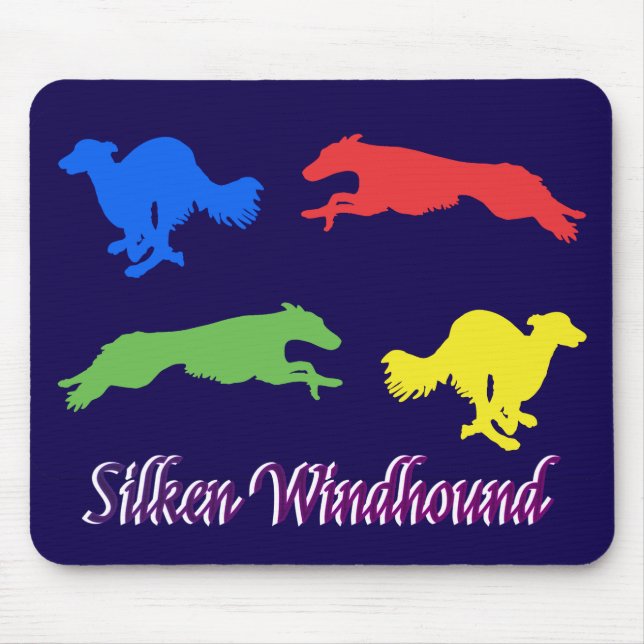 Colorful Silken Windhounds  Mousepad (Vorne)