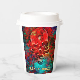 Colorful skull. Freaky Drink Pappbecher