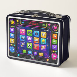 Colorful Smartphone App Screen Tech Interface Metall Brotdose