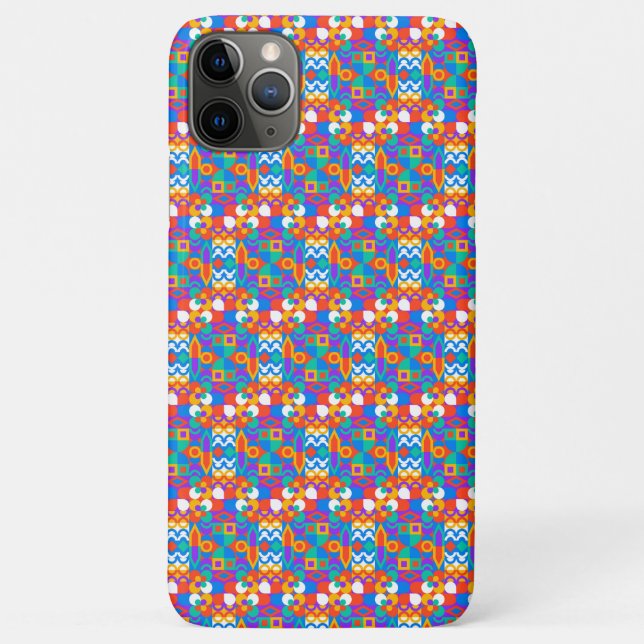 Colorful smartphone case with abstract geometric  (Rückseite)