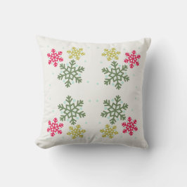 Colorful Snowflakes Winter Pillow Kissen