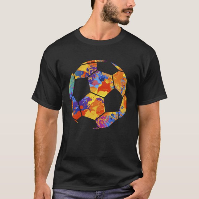Colorful Soccer Player Graphic  Soccer Designs T-Shirt (Vorderseite)