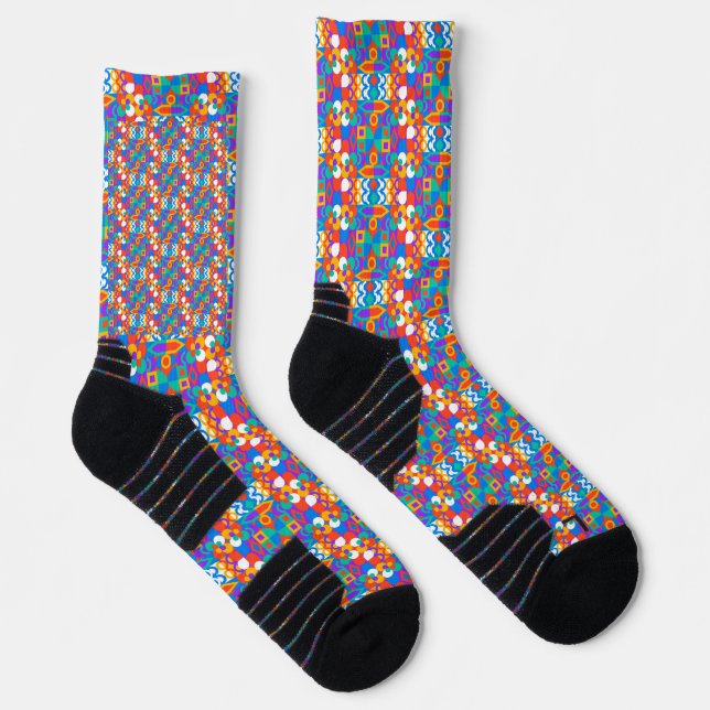 Colorful socks with a jigsaw puzzle pattern socken (Rechts)