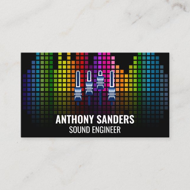 Colorful Sound Bar Equalizer Visitenkarte (Vorderseite)