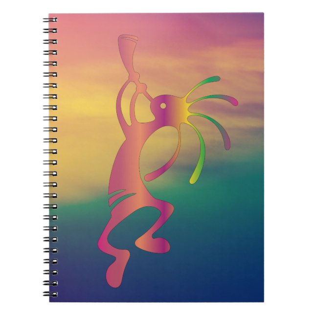 Colorful Southwest Kokopelli Notebook Notizblock (Vorderseite)