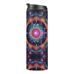 Colorful Space Mandala Thermosbecher