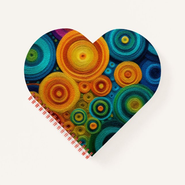 Colorful Spiral Abstract Pattern Geometric Swirl Notizbuch (Vorderseite)