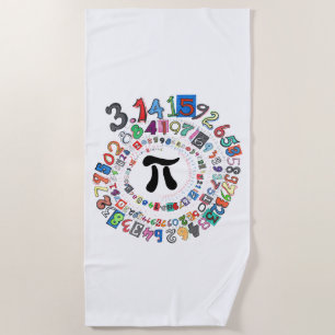 Colorful sPiral of Pi berechnet Strandtuch