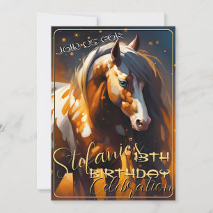 Colorful Spirit Pony 70 Geburtstag Einladung