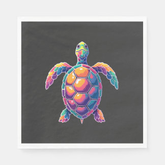 Colorful Splash Eastern Box Turtle (2) Serviette
