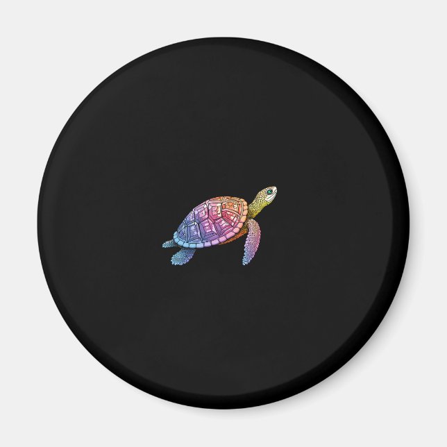 Colorful Splash Eastern Box Turtle (3) Magnet (Vorne)