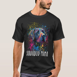 Colorful Splash Labrador Mama Portrait T-Shirt