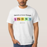 Colorful Spoony Illness Elements Science Joke T-Shirt<br><div class="desc">Feiern der inneren Stärke von Kriegern für chronische Krankheiten</div>