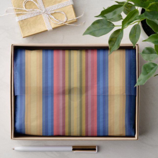 Colorful Spring And Summer Fashion Show Stripes Seidenpapier (Geschenk)