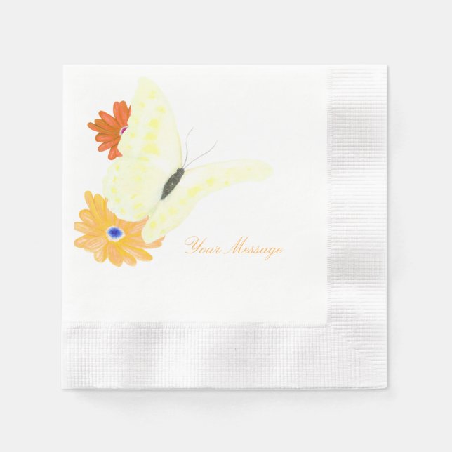 Colorful Spring Butterfly Garden Party Serviette (Vorderseite)