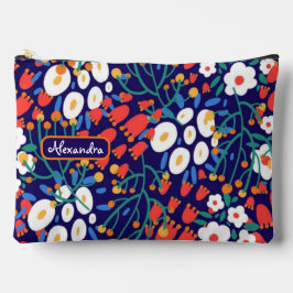 Colorful Spring Floral Pattern – Multicolored Zubehörtasche
