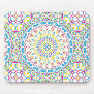Colorful Spring Mandala Medallion Mousepad