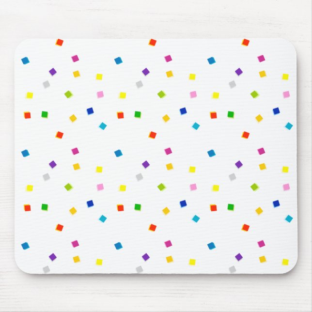 Colorful Square Confetti Mousepad (Vorne)