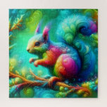 Colorful Squirrel Square Puzzle 676 pcs<br><div class="desc">Lose yourself in a mesmerizing swirl of colors with this delightful puzzle featuring a rainbow-hued squirrel nestled in a vibrant, abstract forest. The image is filled with intricate, high-resolution details and bold, vivid spirals that make every piece engaging to place. Perfect for art lovers, puzzle enthusiasts, and anyone who enjoys...</div>