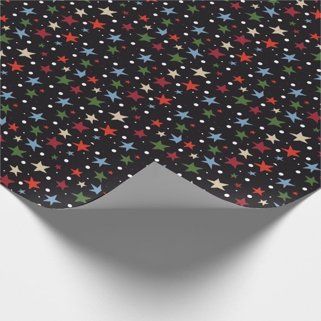 Colorful Star Pattern Geschenkpapier (Ecke)