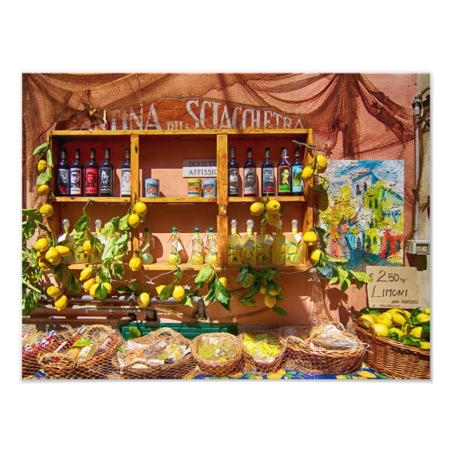 Colorful Street Stall in Italien Fotodruck